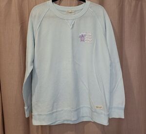 Simply Southern Light Blue Crewneck Sweatshirt with Chest Graphic